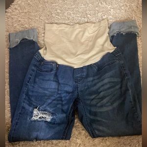 maternity ripped jeans